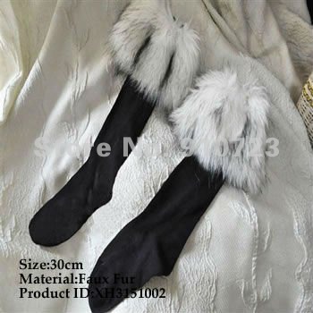 30Pairs/LOt Soft Lady Winter Ankle Lower Leg warmer Boot Sleeve Short Covers Faux Furs Socks