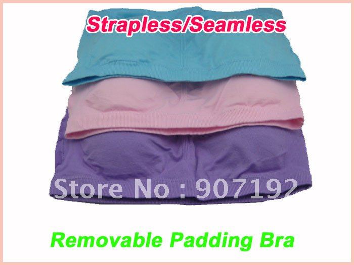 30pcs/lot(10sets) Removable Padding Bra Seamless Stretch Sexy Sports,3 Color a Set No Other Select