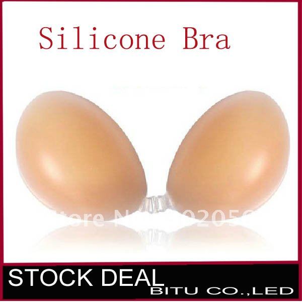 30pcs/lot Free Shipping Reusable Size A,B,C,D Silicone Strapless Bra G010