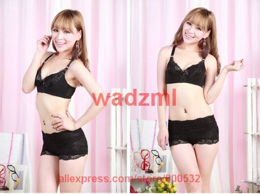 30pcs/lot front closure adjustable push up bra adjustable Anti-Bacterial  wire free Bra black and beige M and L