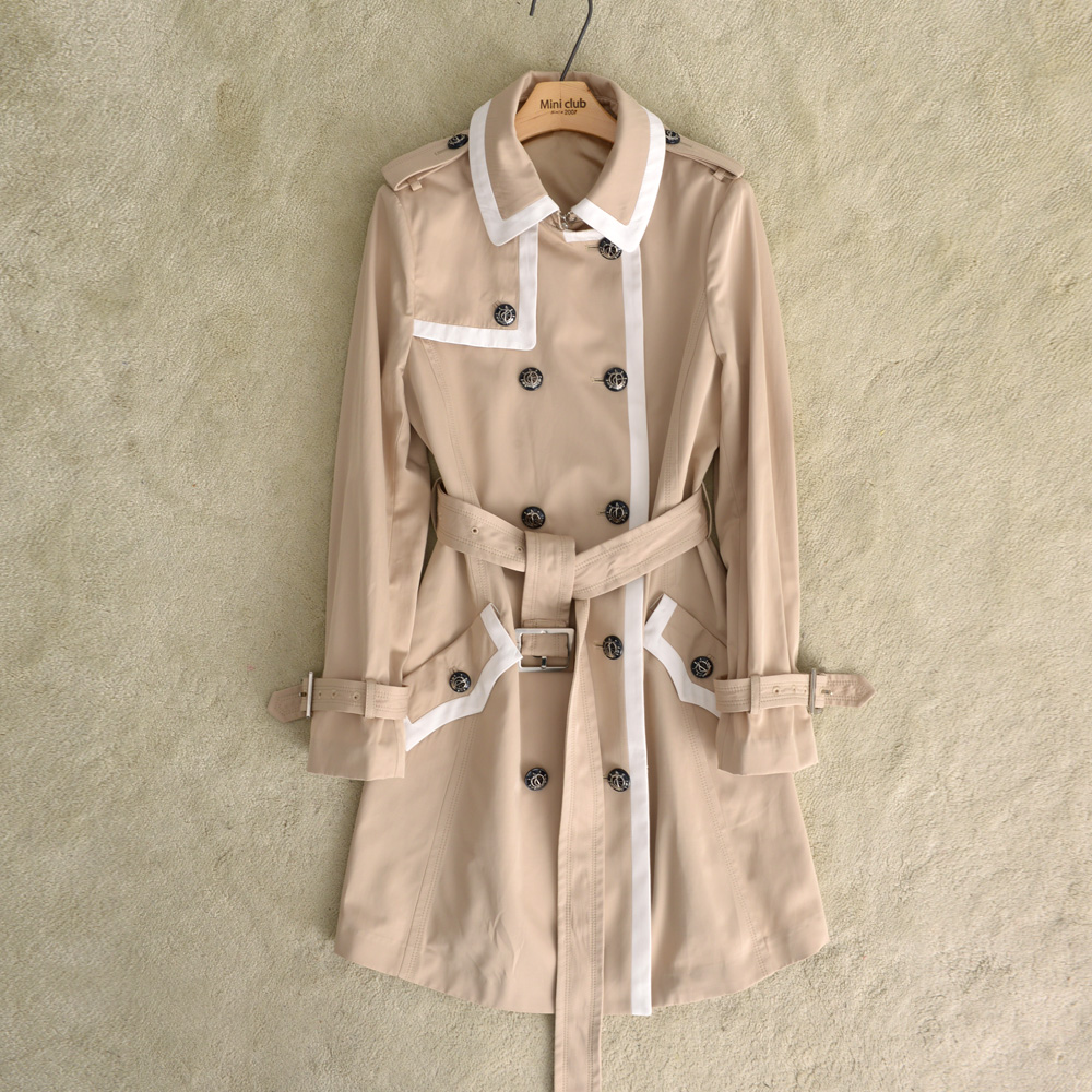 33015 13 summer quality hemming decoration casual single tier trench 2180rmb