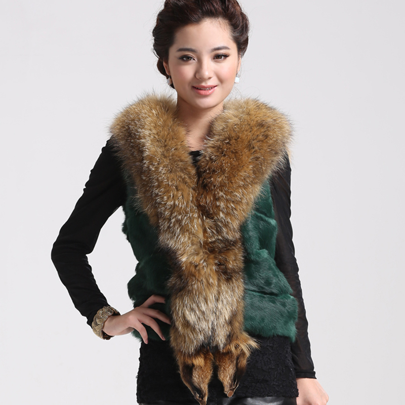 333ykl 2012 winter fox rabbit fur short design vest fur