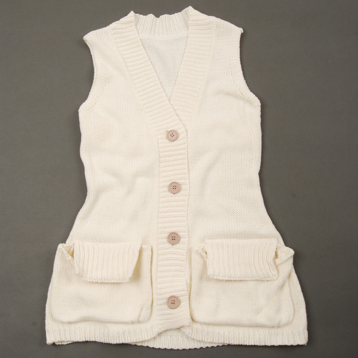 34 ! women's sleeveless medium-long single breasted vest outerwear s 0425