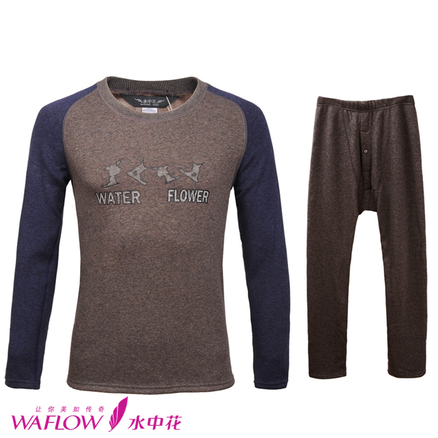 399 illusion sports type cotton brushed male thermal clothing 60938