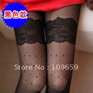 3pairs/lot, free shipping,lace nylon tight stockings ,women's sexy pantyhose/Render socks wholesale CY-S04