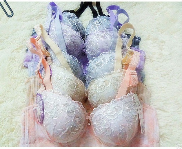 3pcs/lot Free Shipping Women intimates high quality Noble embroidery Push up bra 34 36 38 B Cup wholesale 143