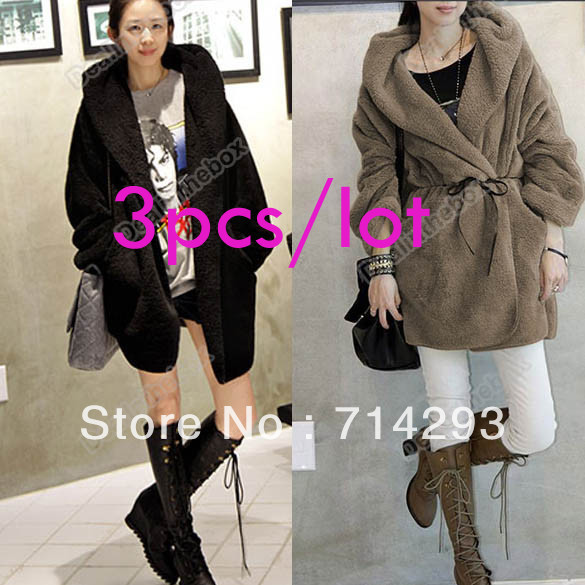 3pcs/lot New arrival 3Color Women Fashion Cardigan Hooded Hoodie Outerwear Jacket Coat free shipping 3500