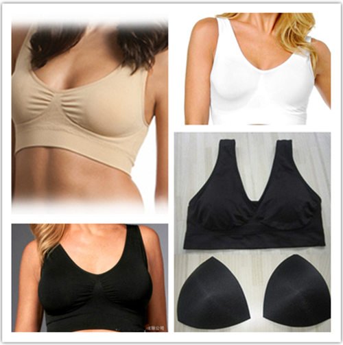 3pcs Per Lot Seamless Microfiber Pullover Carnival Bra with Removable Pads Yoga Bra Full Coverage Size S M L XL 2XL 3XL