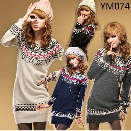 3pieases free shipping cost! fashion lady sweater , you can choice any style,