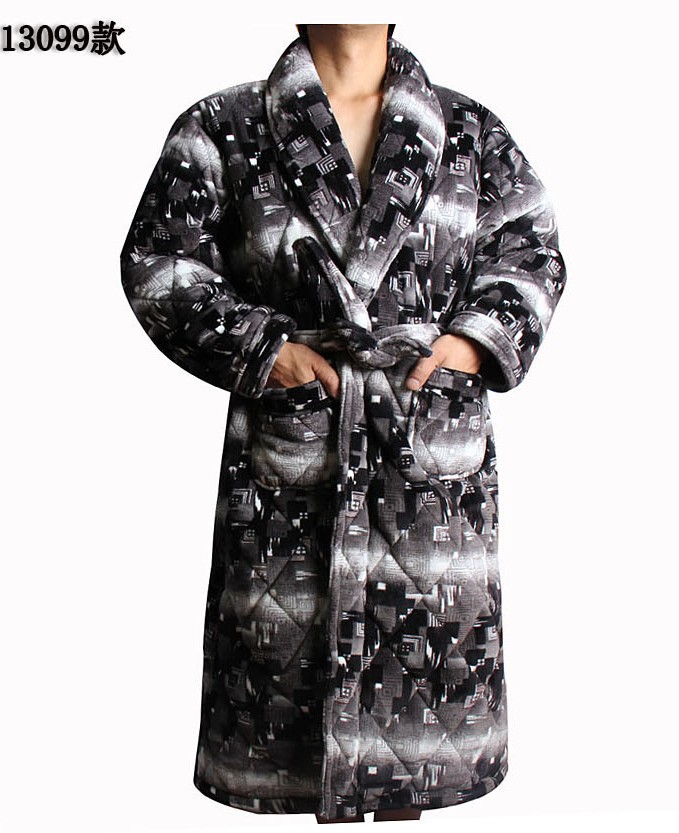 4.5 winter men's robe bathrobes plus size plus size men's clothing thickening cotton-padded thermal robe