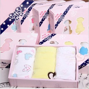 4 box blessdog blue 100% cotton child panties trigonometric male female child panties