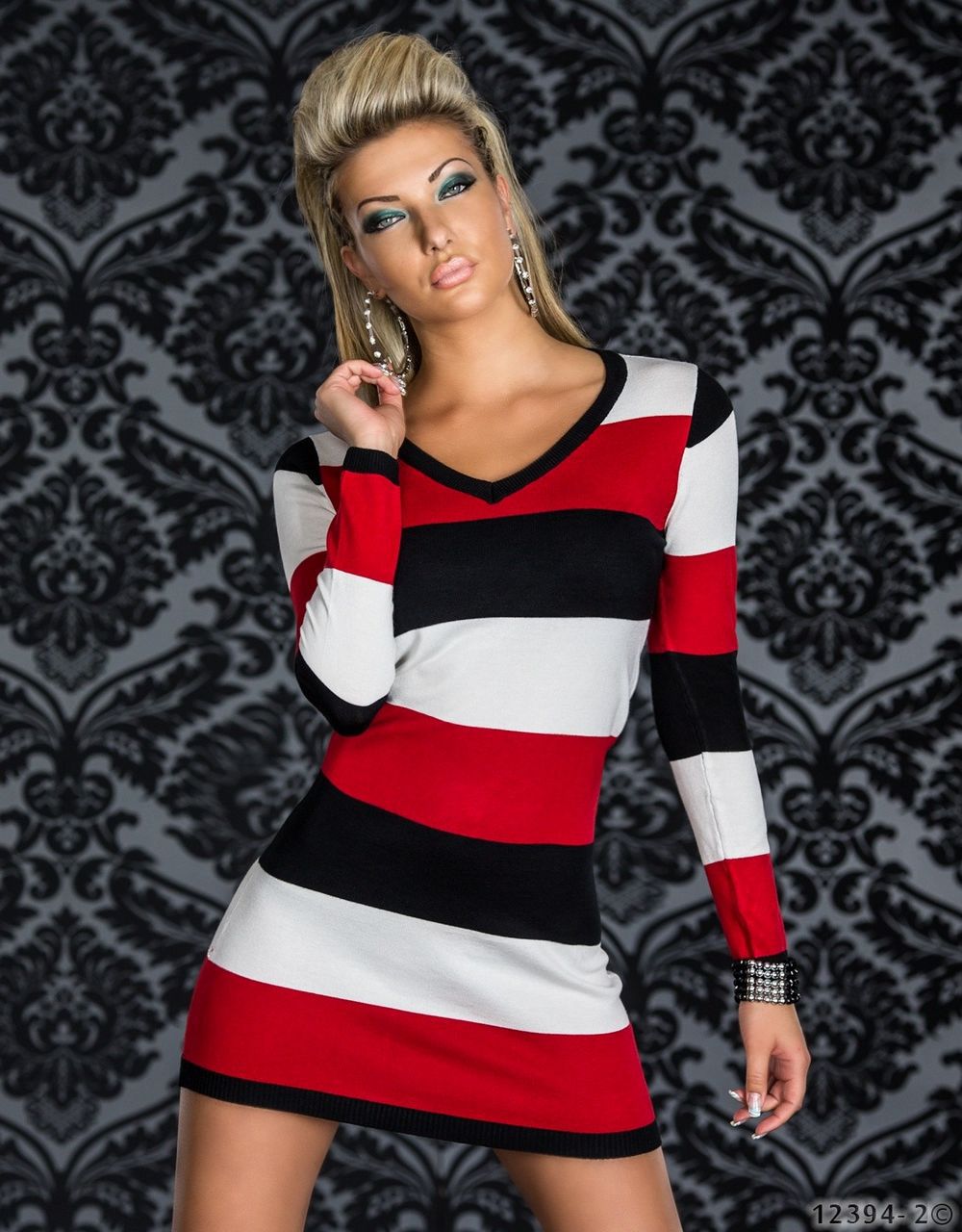 4 nice colors FREE SHIP 2013 Lowest Price Tunic w red accent Sexy Mini dress Women fashion dress clubbing wear party costume M95