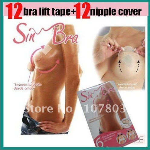 4 packs/lot (one pack=6pairs) Lift Breast Bra, Sin Bra, Bring It Up, Adhesive Lift Breast, Invisible Bra Free Shipping