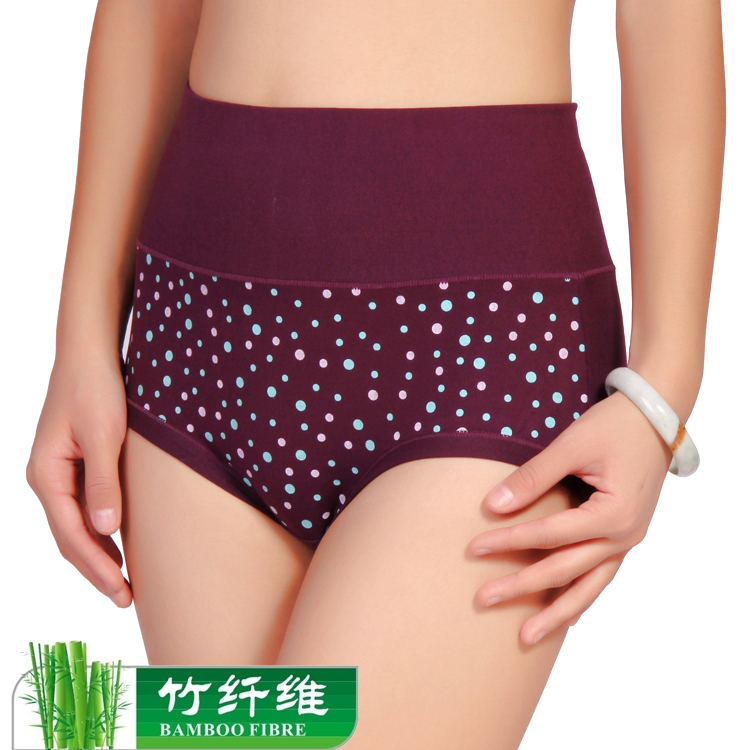 4 panties female bamboo fibre mere loin high waist butt-lifting abdomen drawing panty 7251