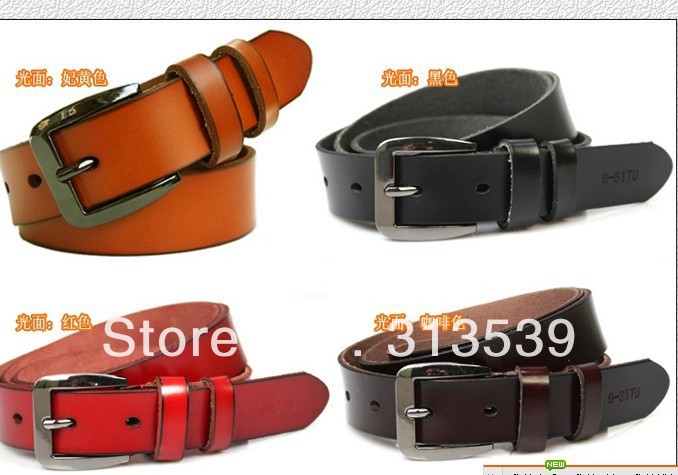 45 women's cowhide belt Women genuine leather strap all-match fashionable casual pin buckle jeans belt