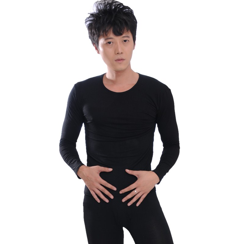 49 male solid color modal thin underwear set comfort of soft and long johns long johns