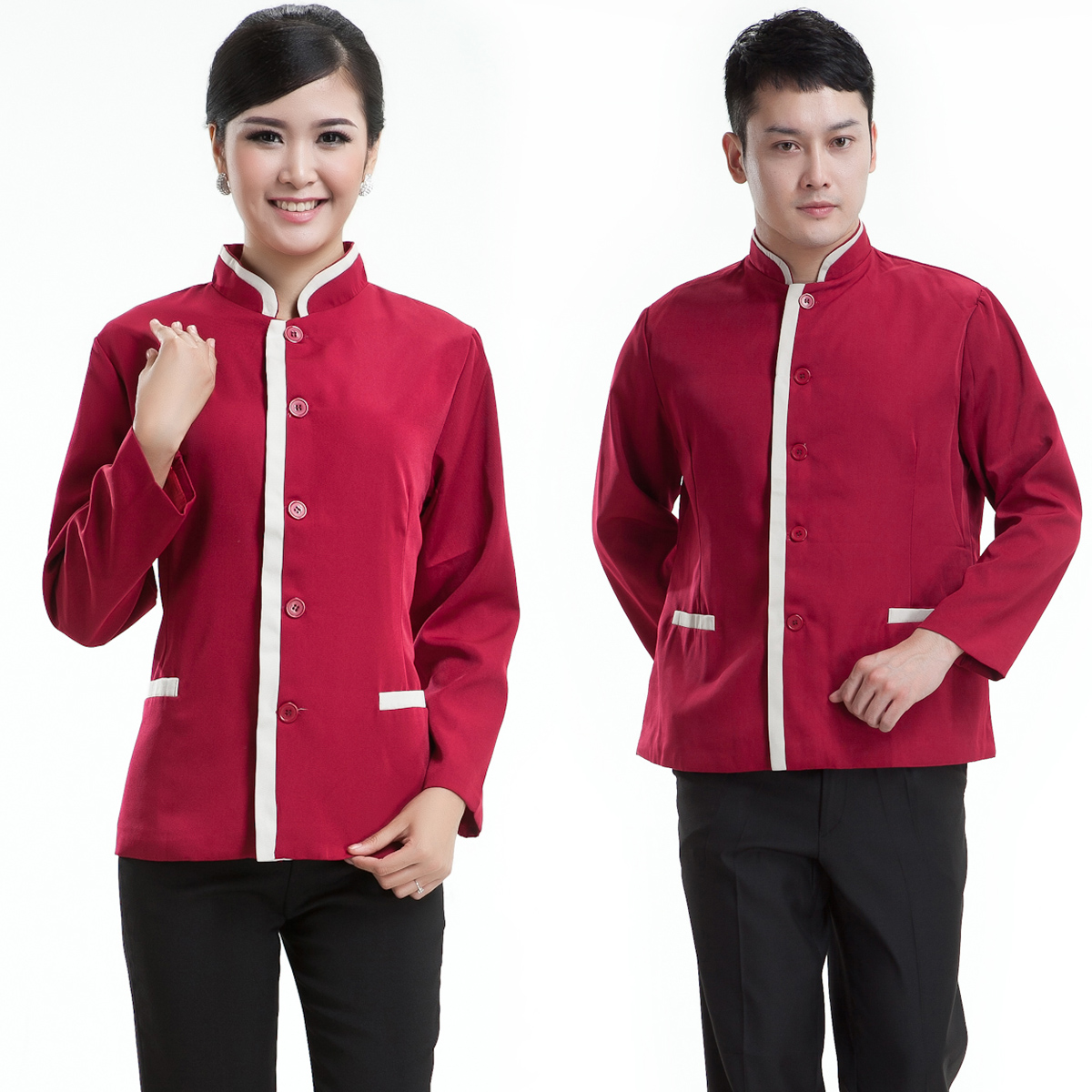 4h1 Long-sleeve cleaning service male Women pa uniforms work wear autumn and winter