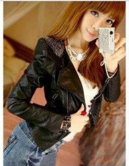 5,824 Korean women fall/winter 2012 new style fashion Joker temperament Delta short leather jackets