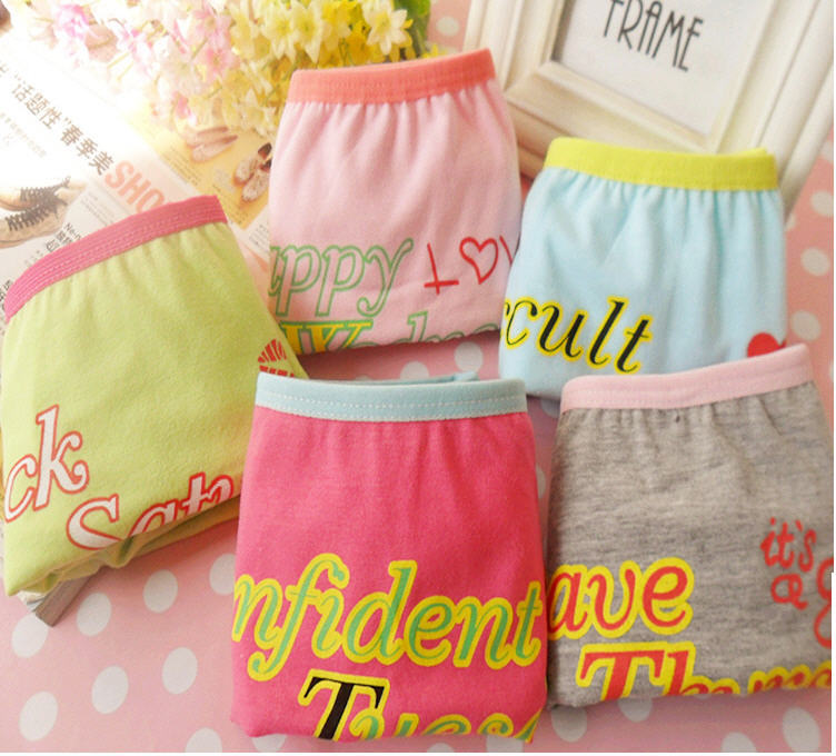 5   Cotton modal underwear lovely hit color candy side underwear