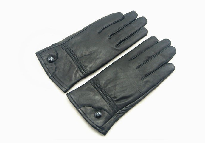 $5 off per $50 Free shipping 2012 Women's Black sheepskin genuine leather gloves/winter thermal gloves/Hot sale GL1026