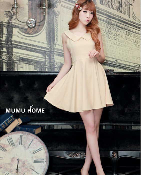 $5 off per $50 Temperament show thin sleeveless casual dress 8959 free shipping