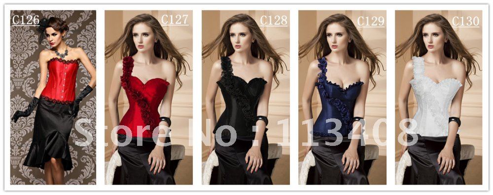 $5 off per $50 Wholesale - 12pcs/lot Sexy Lingerie Women Corset & Bustier+ Thong  195 designs for your choice