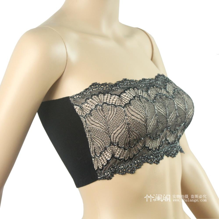 5 short design women's lace tube top comfortable bamboo fibre tube top basic