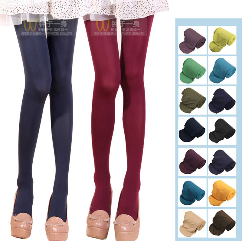 5 spring women's multicolour stockings quality modal velvet candy color pantyhose