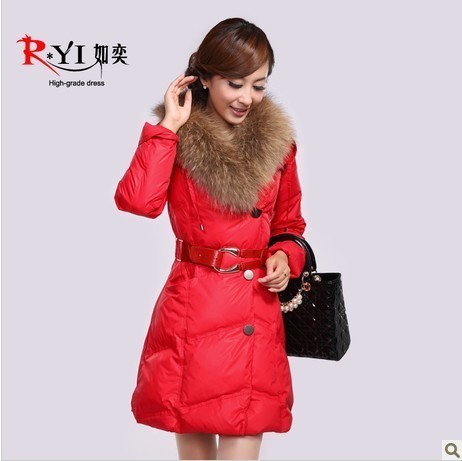 50% OFF Free shipping winter new arrival slim thickening belt short fur collar wadded women's cotton-padded jacket