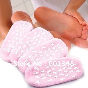 50pairs/lot&free shipping by DHL,gel spa sock,pink Moisturize,soft,female,Skin Moisturizing.