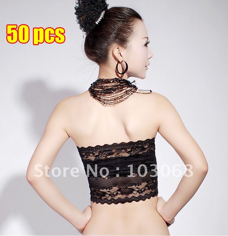 50pcs/lot Fashion sexy ladies Lace Bra noble chest wrapped multi-color Multi-style Random Free DHL / EMS Shipping