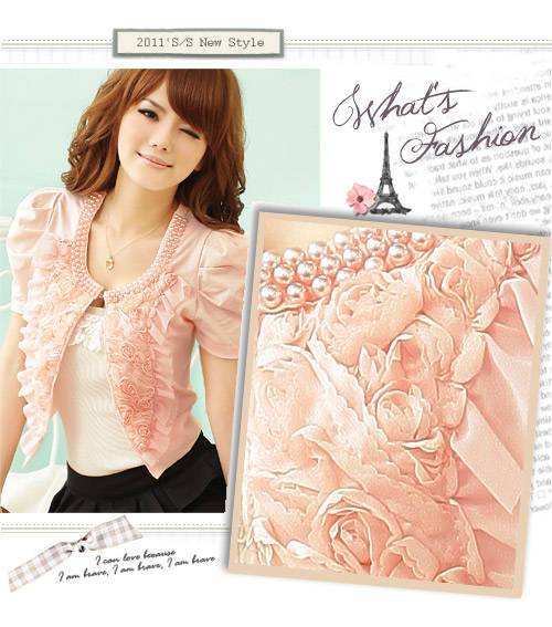 5157 rose lover pearl rose short-sleeve outerwear 3