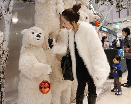 5199 fashion artificial fur cape hare wool faux outerwear female medium-long 2012