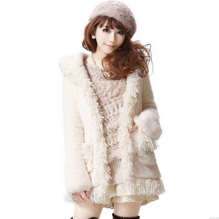 5208 outerwear casual tassel berber fleece outerwear 8601