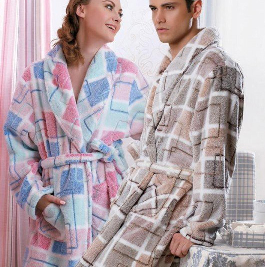 55 ! 2012 coral fleece multicolour robe lovers bathrobe male bathrobe sleepwear female