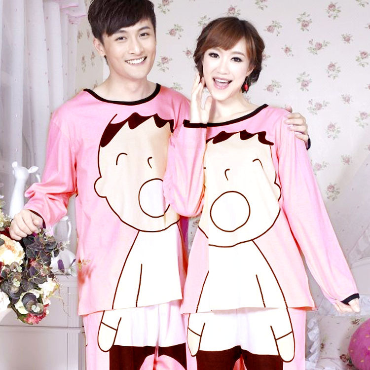 58 ! cartoon hippo1 2012 spring and autumn cotton long-sleeve lovers sleepwear lounge