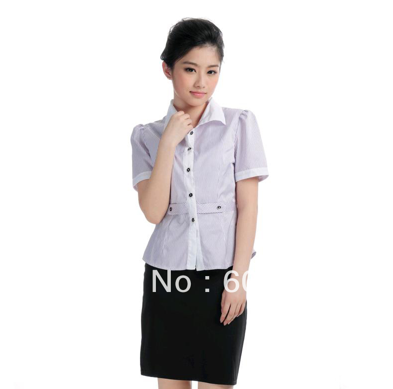 5pc/Lot  female shirt hotel uniform restaurant waitress workwear DHL UPS Free shipping