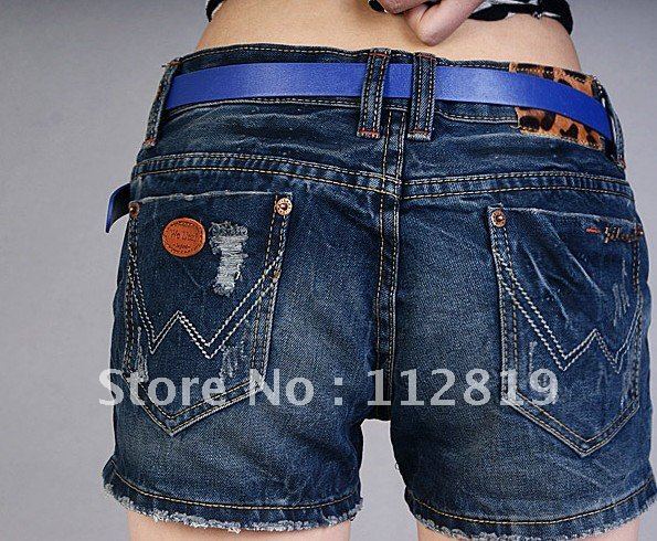 5pcs  China post  free shipping ,2012 new jeans shorts wash the 3678 joint