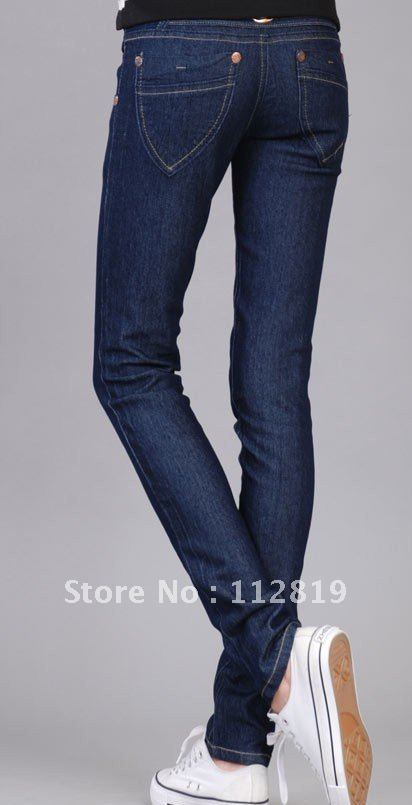 5pcs  EMS  free shipping Supply 2012 autumn winters han edition show thin tall waist pure cotton jeans, 788