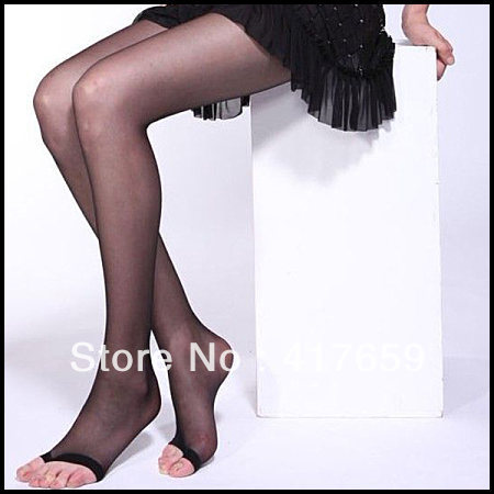 5pcs Fashion Women Open Toe Thin Transparent Thigh High Pantyhose Socks Tig free shipping