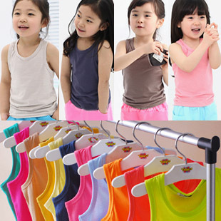 5pcs/lot children cotton vest unisex kids tank tops