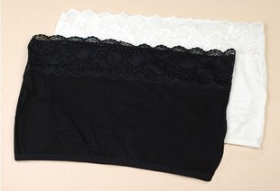 5pcs/lot, free shipping, Basic lace decoration modal short design tube top tube top b854