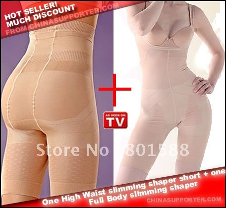 5pcs/lot   Full Body Slimming Suit and  5pcs Hing Waist Slimming Short Opp Package,Slim Lift CR002 and Cr003