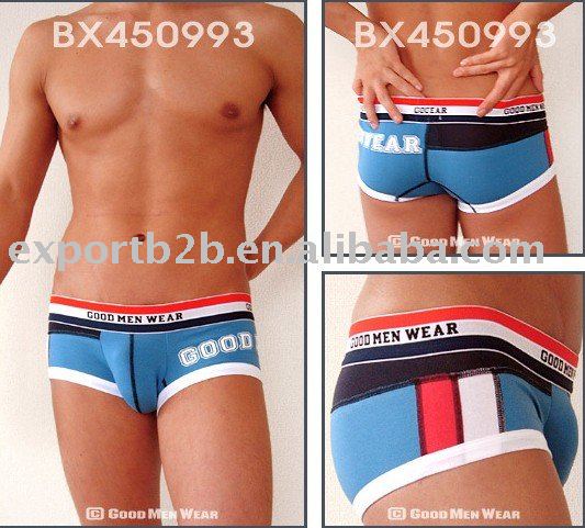 5pcs/lot GMW print Character men's underwear boxer (light blue color)---free shipping