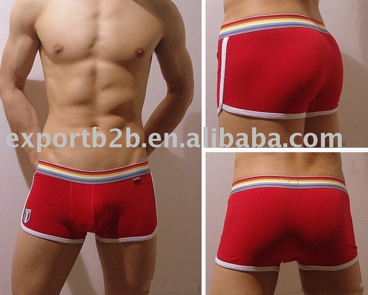 5pcs/lot men's Underwear Men's Shorts (red color)---free shipping