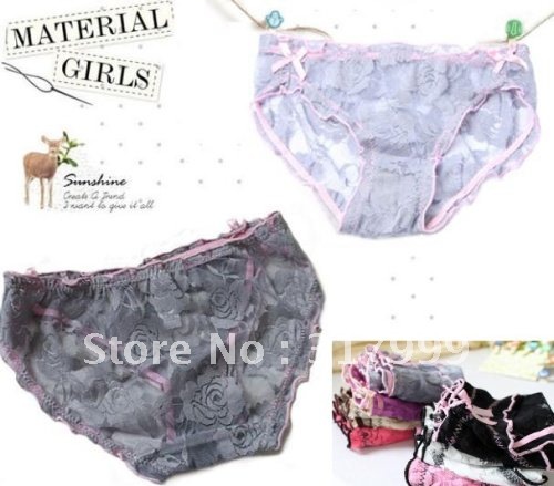 5PCS/lot Women's Sexy Underwear Panties Briefs Free Shipping  5 colors E367