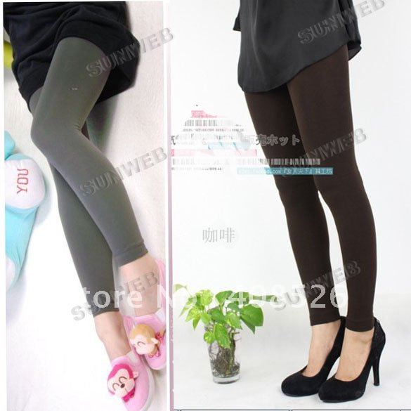 5PCS/LOT Women Warm Winter Slim Leggings Stretch Pants Thick footless tight Wholesale Price Free Shipping 3524