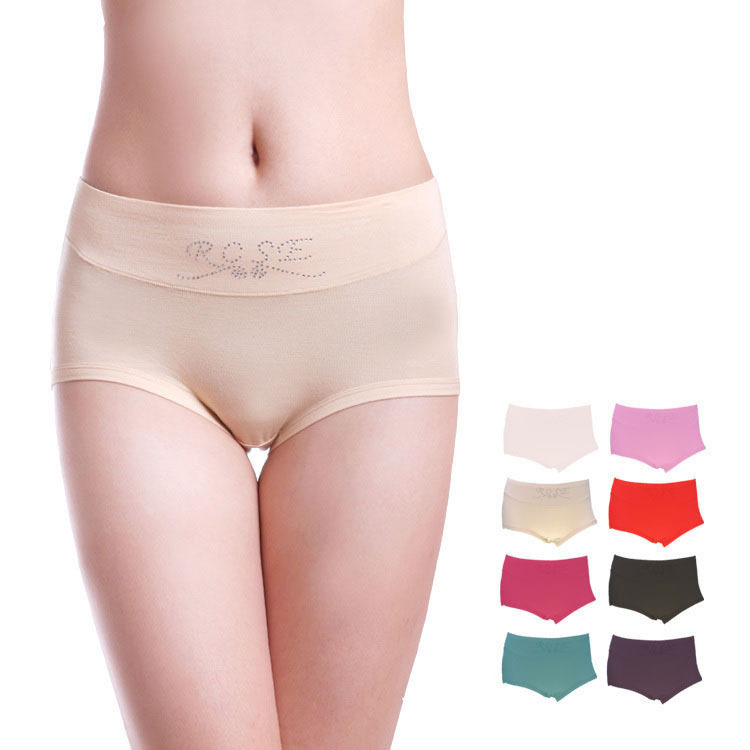 6 bamboo fibre antibiotic seamless high waist plus size panties panty