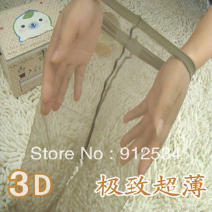 6 double fashion 3d full transparent ultra-thin pantyhose oftoe transparent socks incarcerators invisible stockings