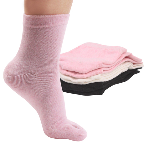 6 pairs/lot Cute! Five Toe Socks Combed Cotton Socks Solid Color Spring & Autumn Socks Antibacterial Deodorant